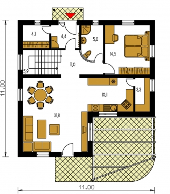 Floor plan of ground floor - PREMIER 188